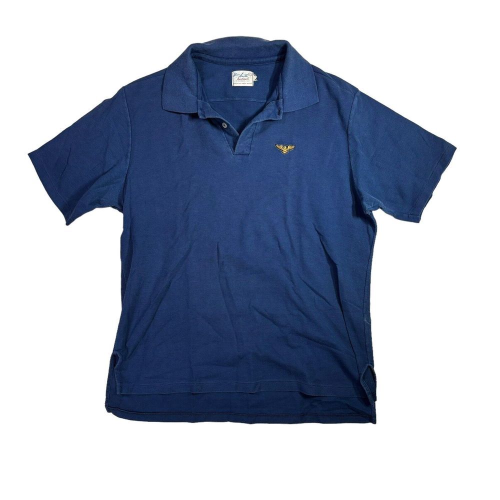 Stan Smith  Vintage  70's 80's Blue‎ Tennis Polo Shirt Size Large Duofold